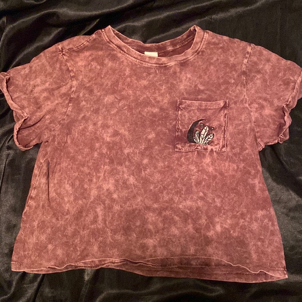 Maroonish purple large crop top